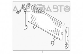 Radiatorul condensatorului de aer condiționat pentru Subaru Outback 10-14 2.5 3.6, nou, neoriginal