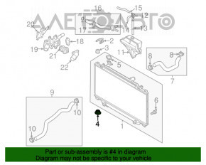 Suport radiator stânga jos Mazda CX-9 16-