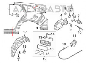 Cablu capac rezervor Mazda CX-9 16-