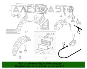 Cablu de deschidere a capacului rezervorului de combustibil Mazda CX-9 16-