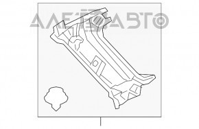 Capacul spate al suportului din spate al celui de-al doilea rând dreapta Mazda CX-9 16- gri defect pe plastic