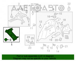 Capac bară față dreapta jos Mazda CX-9 16- negru, zgârieturi