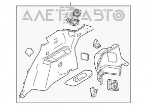 Обшивка арки правая Mazda CX-9 16- без динамика