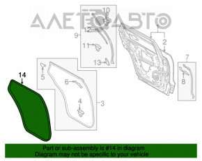 Уплотнитель дверного проема задний левый Mazda CX-9 16-