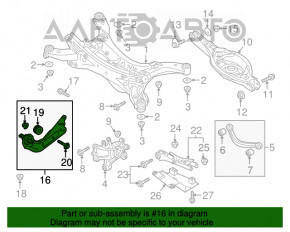 Maneta longitudinală spate dreapta Mazda CX-9 16-