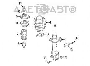 Arcul de suspensie frontal stânga Mazda CX-9 16-