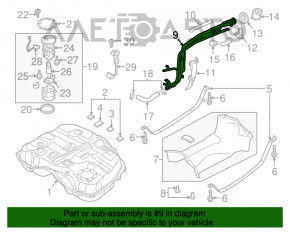 Gâtul de umplere a rezervorului de combustibil Mazda CX-9 16-