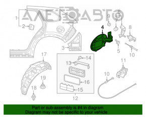 Capacul rezervorului de combustibil Mazda CX-9 16-