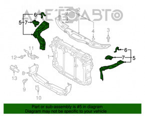 Планка телевизора ресничка правая Mazda CX-9 16- новый OEM оригинал