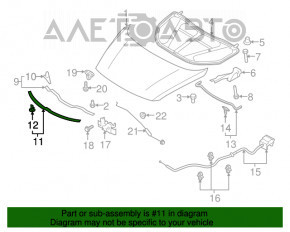 Garnitura capotei centrală Mazda CX-9 16- nouă originală OEM