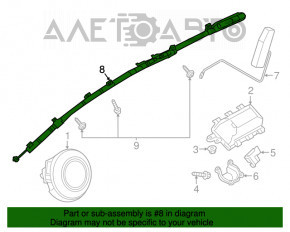 Perna de siguranță airbag, cortina laterală dreapta Mazda CX-9 16-