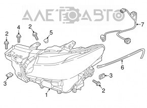 Фара передняя правая Mazda CX-9 16- в сборе LED Adaptive