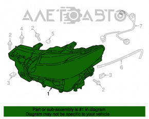 Far stânga față Mazda CX-9 16- complet LED adaptiv