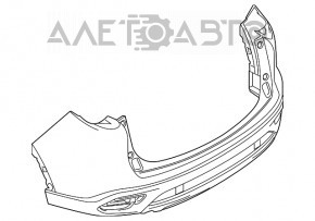 Bara spate goală Mazda CX-9 16- cu senzor de parcare, fără ornamente.