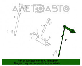 Centura de siguranță spate stânga Mazda CX-9 16- negru cu fixare bej