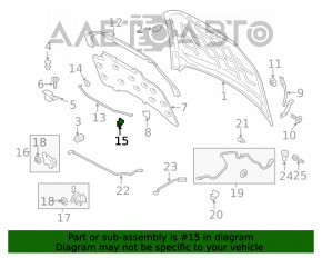 Suport bara capotei Ford Fusion mk5 13-20 cu clema de prindere a tijei