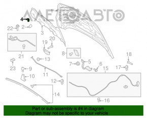 Clipsuri de izolare a capotei Ford Escape MK3 13-19 set (10 buc)