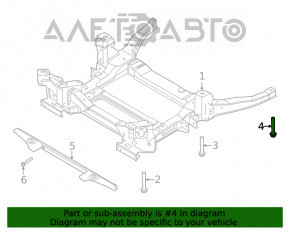 Șuruburile de fixare a suportului de suspensie frontală, 2 bucăți, Ford Explorer 20- 97mm.