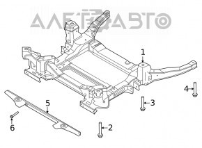 Șuruburile de fixare a suportului de suspensie frontală, 2 bucăți, Ford Explorer 20- 97mm.