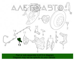 Senzorul ABS din spatele dreapta pentru VW Tiguan 18- nou OEM original