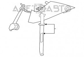 Centura de siguranță spate stânga Chrysler 200 11-14 bej.