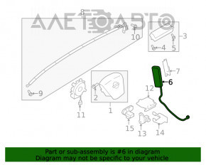 Airbagul pentru scaunul drept al Nissan Murano z51 09-14