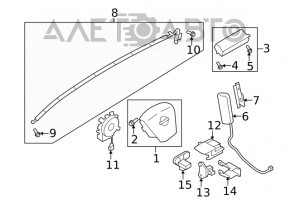 Airbagul pentru scaunul drept al Nissan Murano z51 09-14