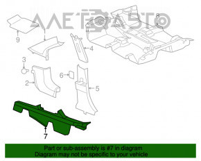 Capacul pragului drept Jeep Compass 11-16 bej