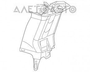 Capacul barei spate, curea superioară dreapta Dodge Grand Caravan 11-20 gri, uzată