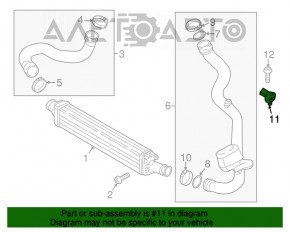 Senzor presiune supraalimentare Audi Q7 16-19 2.0T nou original OEM