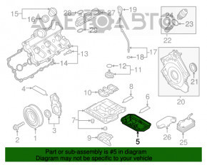 Поддон масляный Audi Q7 16- нижняя часть 3.0T новый OEM оригинал