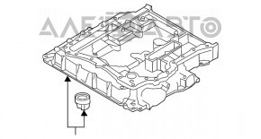 Поддон масляный Audi Q7 16- верхняя часть 3.0T