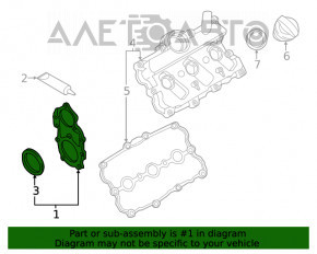 Передняя крышка ГБЦ левая Audi Q7 16- 3.0T