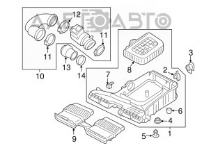 Conducta de aer de la filtru pentru Audi Q7 16- 3.0T