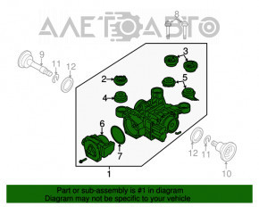 Diferențialul spate reductor Audi Q3 8U 15-18 AWD