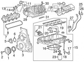 Capacul gâtului de umplere a uleiului pentru GMC Terrain 18-21 LYX