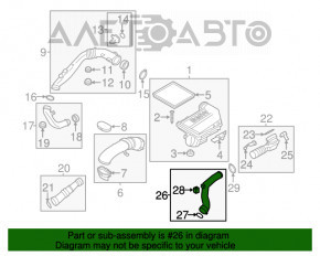 Патрубок интеркулера левый первый BMW X5 E70 07-13 3.0