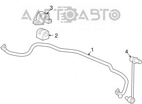 Bară stabilizatoare față stânga Chevrolet Volt 11-15