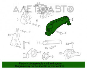 Кронштейн двигателя правый Chevrolet Malibu 13-15 2.4 hybrid