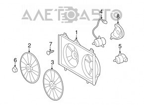 Motorul ventilatorului de răcire dreapta Toyota Camry v40 2.4