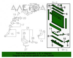 Radiator de răcire apă pentru Lexus LS460 07-12