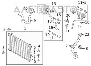 Radiator de răcire apă Toyota Prius 50 16-