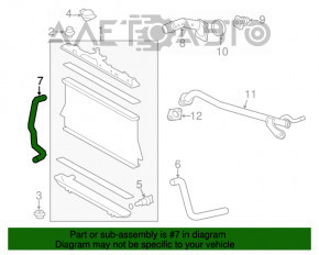 Furtunul de răcire inferior Toyota Highlander 14-19 2.7