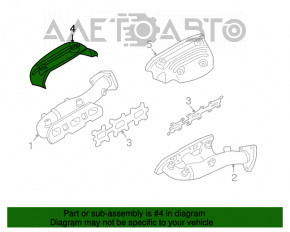 Защита коллектора правая Infiniti FX35 03-08