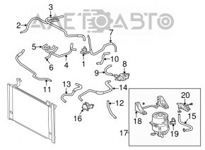 Rezervorul termosistemului de răcire Toyota Prius 2004-2009 fără pompă