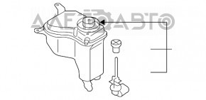 Rezervor de expansiune pentru răcirea BMW 335i e92 07-13 fără capac nou aftermarket