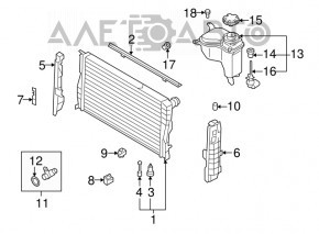 Rezervor de expansiune pentru răcire BMW 335i e92 07-13 fără capac