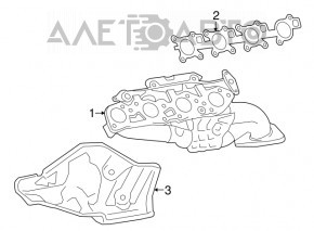 Colector de evacuare dreapta pentru Toyota Sequoia Tundra 08-16 4.6 5.7