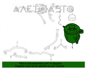 Rezervor de expansiune pentru răcirea motorului, mic, BMW 5 G30 17-23, nou, original OEM