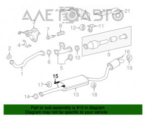 Suportul silențiosului dreapta pentru Toyota Highlander 14-19